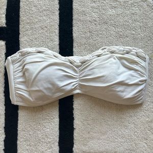 La Blanca White Bandeau Bikini Top